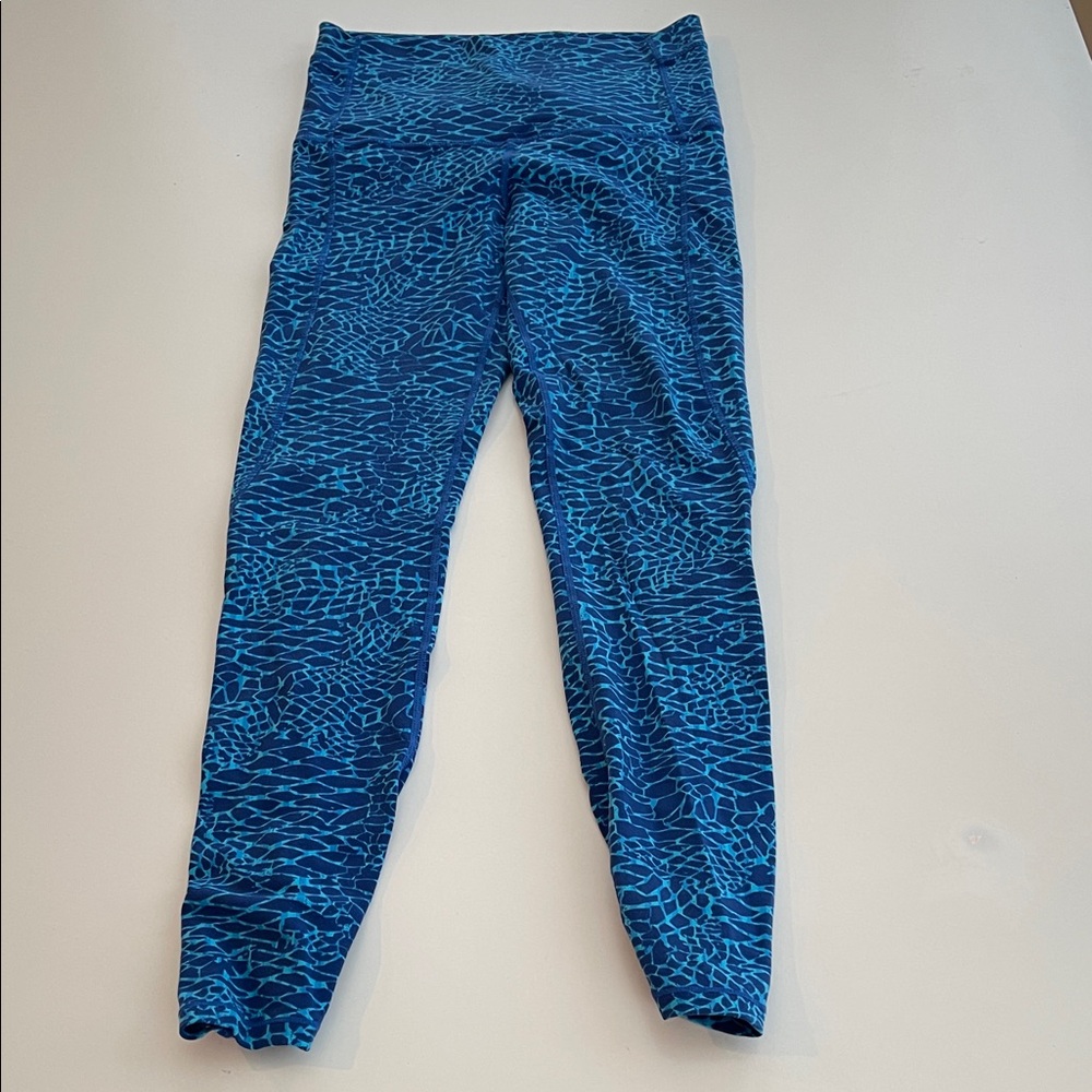 Lululemon Athletica Vibrant Blue Pattern Leggings